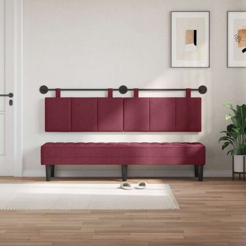  Držeće uzglavlje Zidne Vinska crvena 190 x 55 x 5 cm tkanina - boja crnog vina 180 cm bez LED Slike