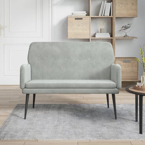 vidaXL Klupa svjetlosiva 108 x 79 x 79 cm baršunasta Cijene