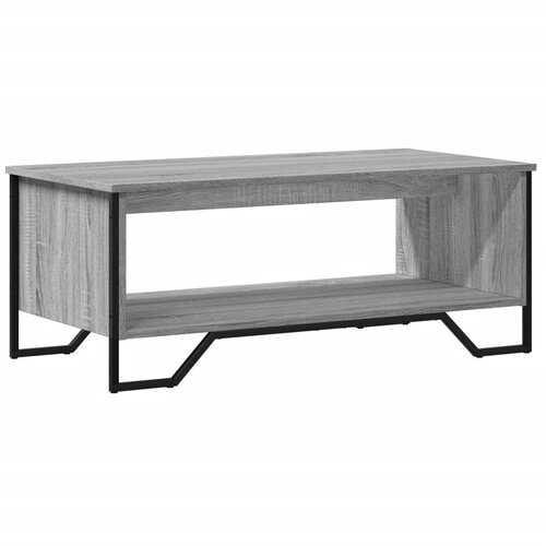 Maison Chic Klubska mizica - kavna mizica - Nizka mizica siva sonoma 100x51x40 cm inženirski les, (21753124) Slike