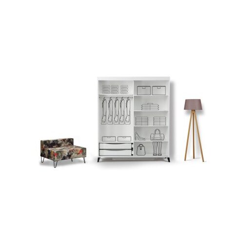 Hanah home Ormar 180x216x60​cm Bijeli Slike