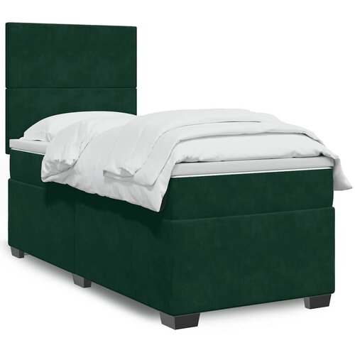 Box spring krevet s madracem tamnozeleni 100x200 cm bar&scaron;unasti Cijene