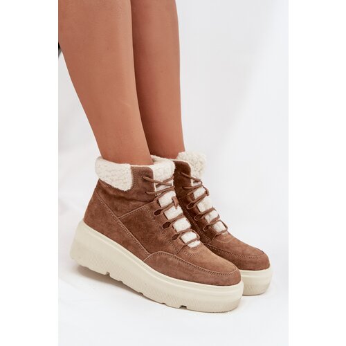 VINCEZA Suede Women&amp;#039;s Snow Boots with Fur on Platform Slike
