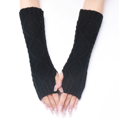 INF pletene rombaste rokavice black, (21639039) Slike