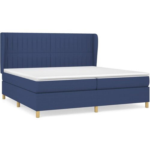 Maison Chic Box spring postelja - Vzmetna postelja z vzmetnico modra 200x200 cm blago SL7431, (21886796) Cene