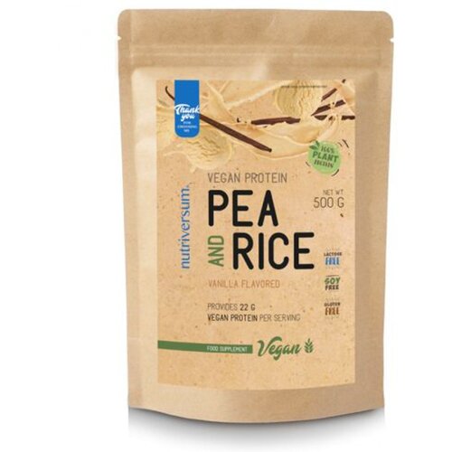 NUTRIVERSUM Protein Vegan Pea & Rice Vanila 500g Slike