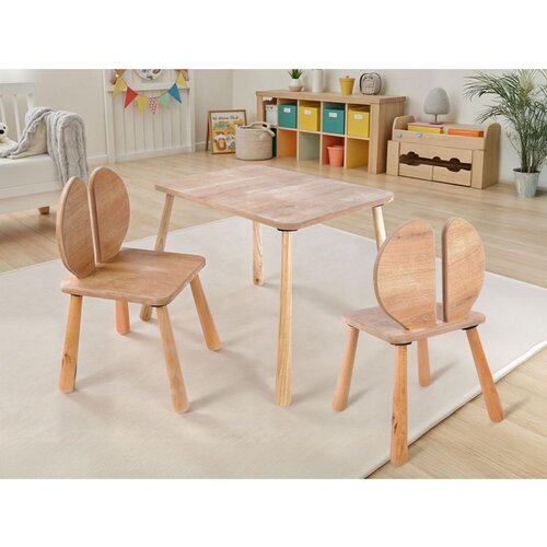 Hanah home BLTYZ-AKTV064-1 Oak Kid's Table Set Cene