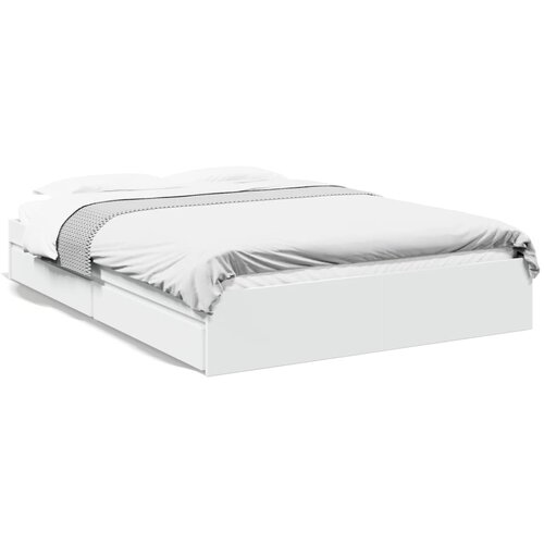 vidaXL Okvir kreveta s ladicama bijeli 150 x 200 cm konstruirano drvo Cijene