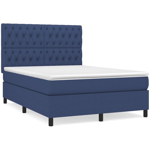 Maison Chic Box spring postelja - Vzmetna postelja z vzmetnico modra 140x200 cm blago SL21030, (21881051) Cene
