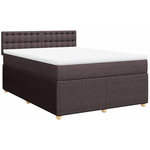  Boxspring - Krevet s oprugama i madracem tamnosmeđi 160x200 cm tkanina - Tamno smeđa 160 x 200 cm gumbi Slike