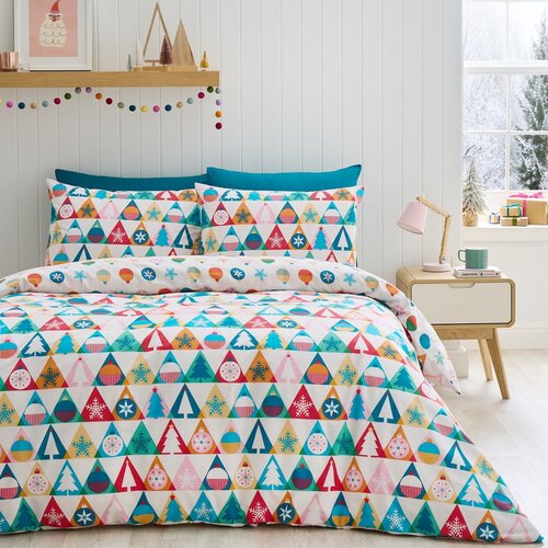 Catherine Lansfield Posteljina za bračni krevet 200x200 cm Christmas Geo – Cijene