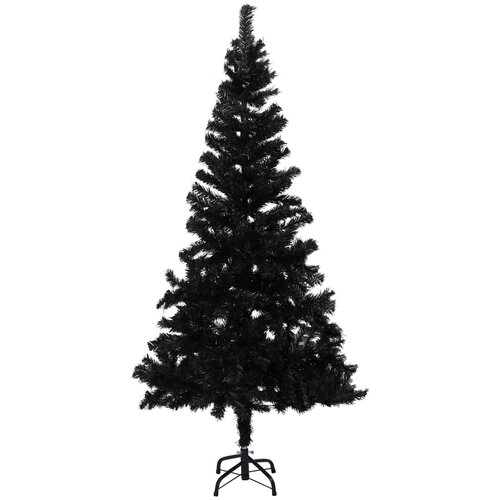VidaXL umjetno božićno drvce sa stalkom crno 150 cm PVC Slike