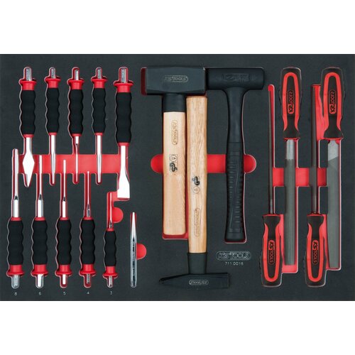 Ks Tools Set pile SCS\, dleta in kladiva\, 18 kosov v sistemski vrstici 1/1 711.0018 7110018 komplet orodja, (20520225) Cene