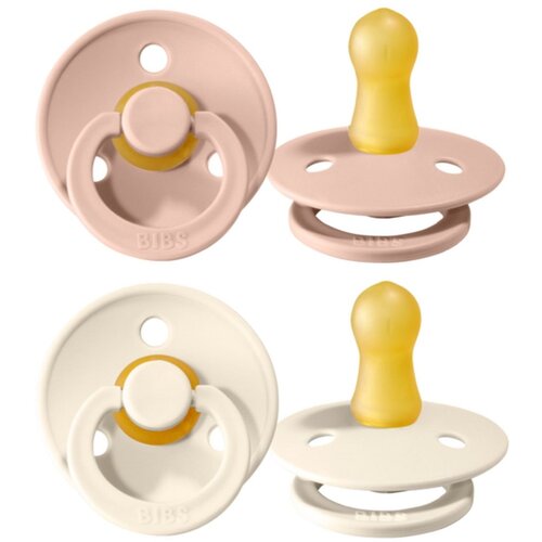 Bibs tolažilna duda - lateks Colour z okroglim cucljem 0-6 m 2/1 ivory/blush Cene