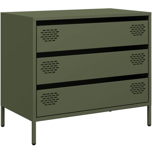 Maison Chic Komoda - Predalnik olivno zelena 68x39x58,5 cm hladno valjano jeklo, (21722169) Slike