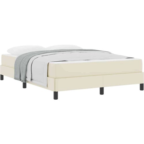 VidaXL krevet s madracem krema 140 x 190 cm Slike
