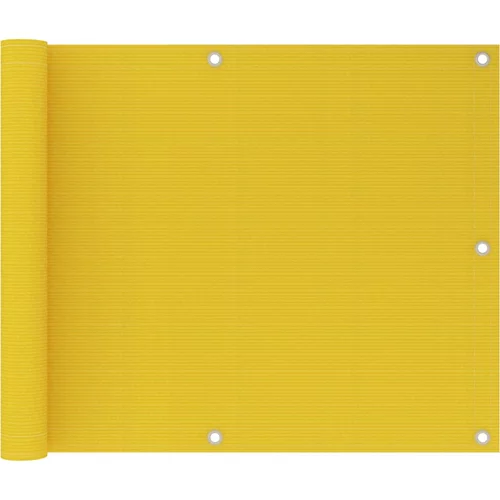 vidaXL Balkonsko platno rumeno 75x600 cm HDPE