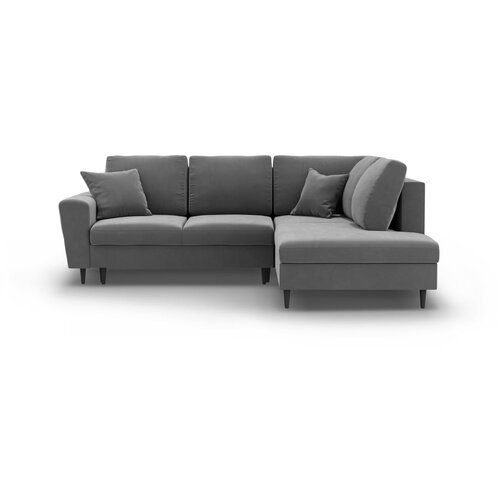 Cosmopolitan Design Svijetlo siva baršunasti sklopiva/s prostorom za odlaganje kutna garnitura (s desnim kutom/u obliku slova L) Kyoto – Cijene