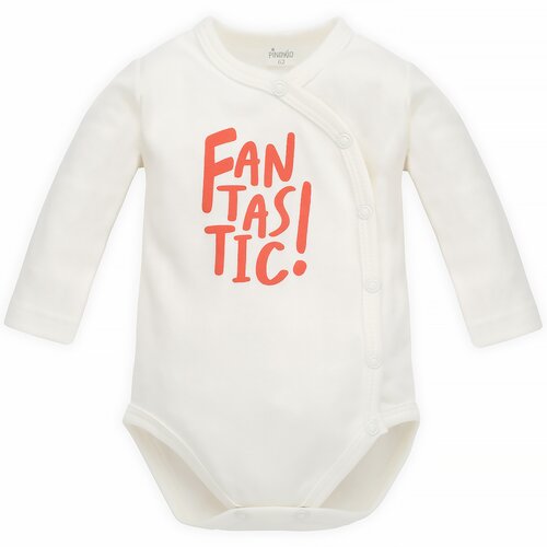 Pinokio Kids's Orange Flip Bodysuit Buttoned Longsleeve /Print Cene