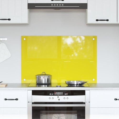 VidaXL kuhinjska backsplash Rumena kaljeno steklo 80 x 50 x 0.6 cm Slike