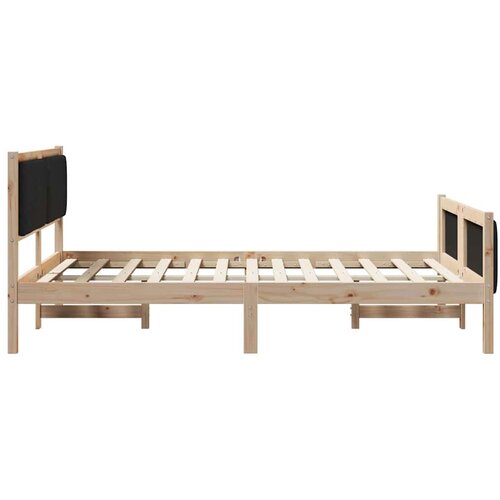  Okvir kreveta Smeđa i crna 140 x 200 cm Masivna borovina Slike