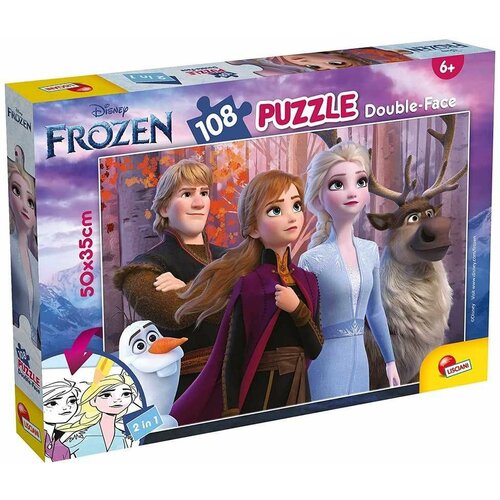 Lisciani Puzzle Frozen II 2u1 složi I oboji -108 delova Slike