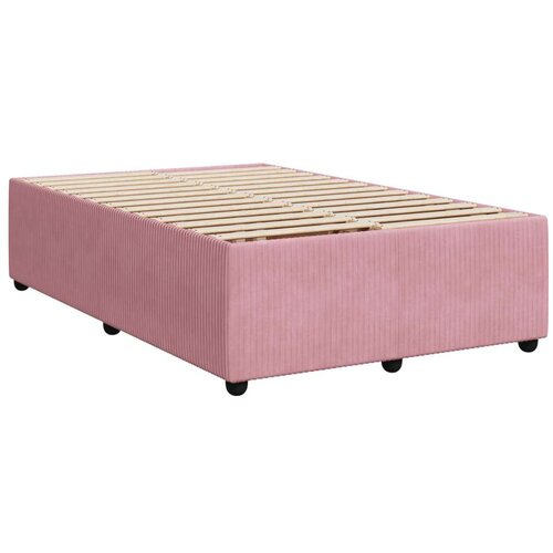 VidaXL Box spring krevet s madracem ružičasti 120 x 200 cm bar&amp;scaron;unasti Slike