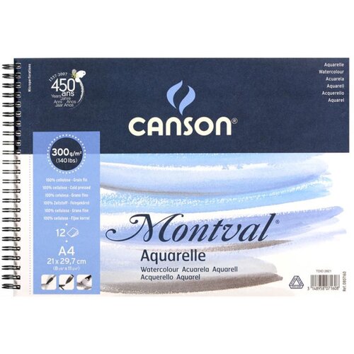 Canson Blok akvarelni spirala Montval A4 300 g, 12 listni; Cold Pressed, (22005385) Cene