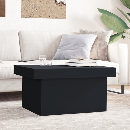 The Living Store Klubska mizica črna 80x55x40 inženirski les - Klubska Mizica, (21574708) Slike