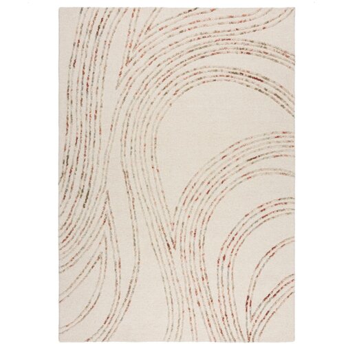 Flair Rugs Oranžna/kremno bela volnena preproga 160x230 cm Abstract Swirl – Cene