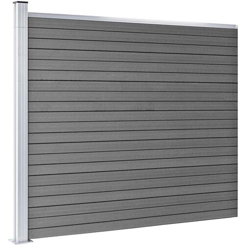  Panel za ogradu WPC 175 x 146 cm crni Slike