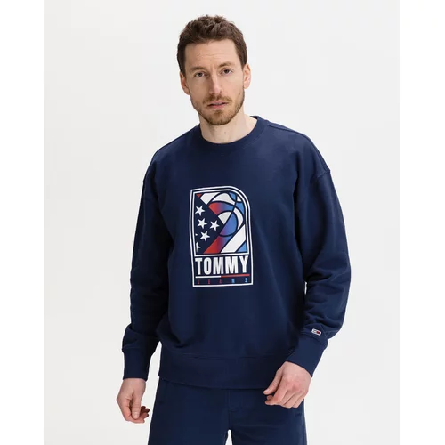 Tommy Jeans Basketball Logo Pulover Modra