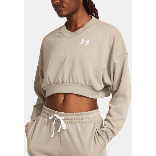 Under Armour Sweatshirt UA Rival Terry OS Crop Crw-BRN - Women Slike