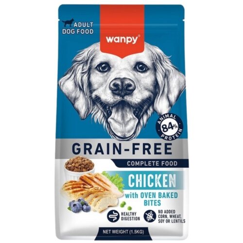 WANPY Suva hrana za pse Grain Free, Piletina, 1,5 kg Slike