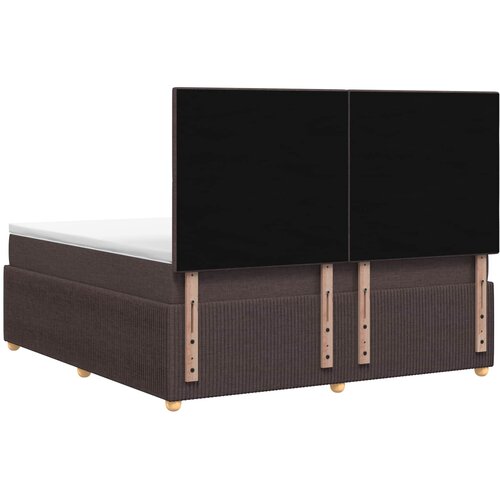  Boxspring krevet s madracem Tamno smeđa 180 x 200 cm Tkanina Slike