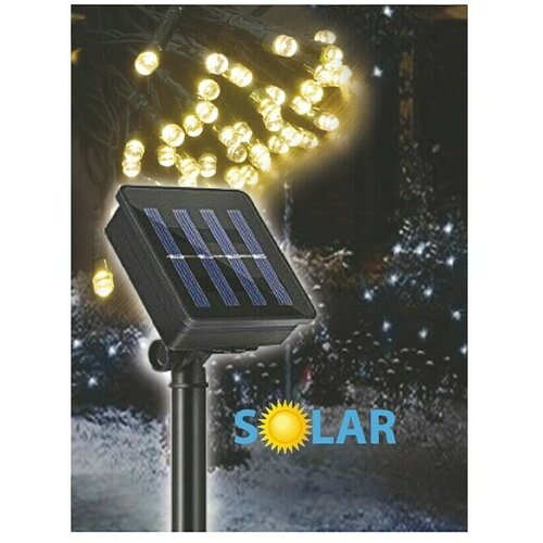 Unicom LED solarni svjetlosni lanac (Na otvorenom, 10 m, 100 žaruljica, Hladna bijela) Slike