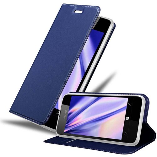 Cadorabo Ohišje, združljivo z Nokia Lumia 550 v klasična temno modra - Zaščitni ovitek z magnetnim zapiranjem, stoječo funkcijo in režo za kartice, (20552254) Cene
