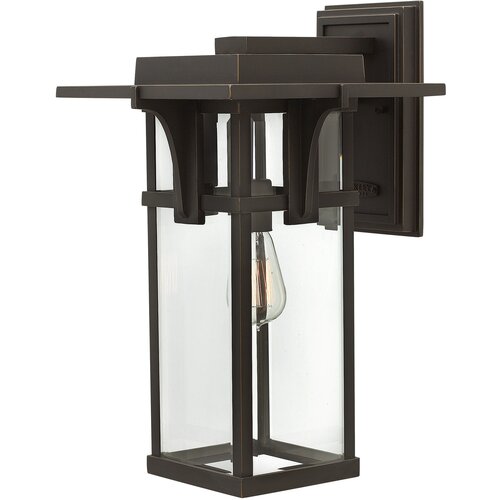 Elstead Lighting Elstead Manhattan 1 velika zunanja stenska svetilka, bronasta, z oljnim drgnjenjem, IP44, E27, (22100067) Cene