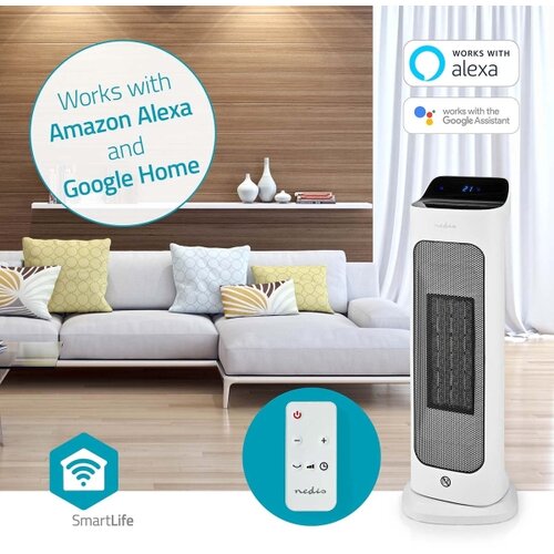 Nedis HTFA20WTW - ventilator sa grejnim elementom 1400/2000W/230V wi-fi tuya + daljinski upravljač Slike