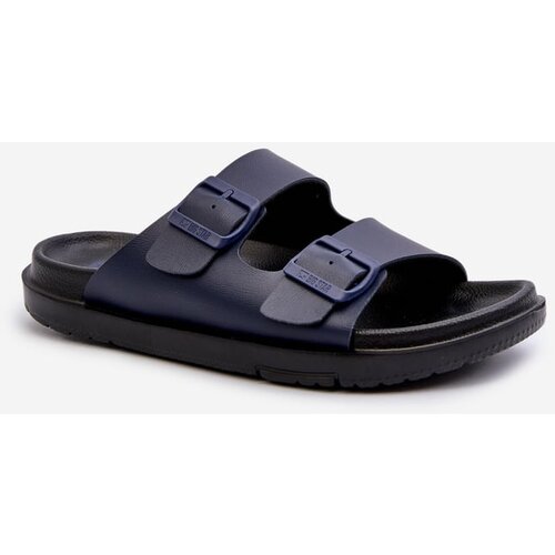 Big Star Lightweight Men's Slippers with Navy Blue Buckles Cijene
