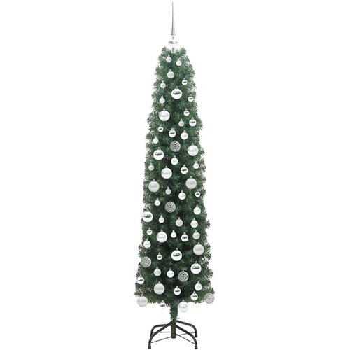 VidaXL Umjetno božićno drvce Zelena 180 cm PVC i čelik i plastika Slike
