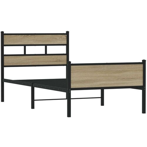 vidaXL Okvir kreveta bez madraca boja hrasta sonome 75 x 190 cm drveni Cene