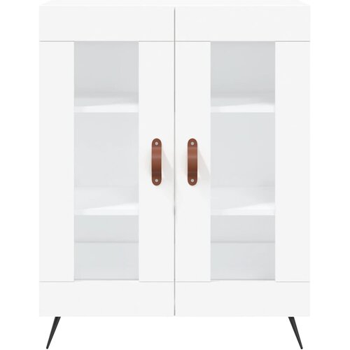  Visoka komoda bijela 69,5x34x180 cm konstruirano drvo Slike