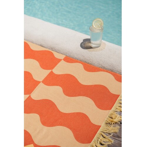 Noo.ma Rumena/oranžna bombažna brisača za na plažo 100x160 cm Nuno &amp;ndash; Slike