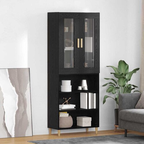  Highboard Crni hrast 69,5 x 34 x 180 cm Cijene