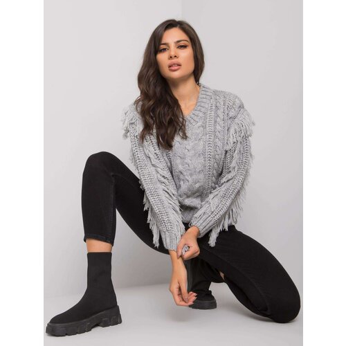 RUE PARIS Sweater-CA-SW-3746.06-grey Slike