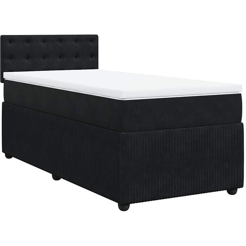 Box spring krevet s madracem crni 90x190 cm bar&amp;scaron;unasti Slike