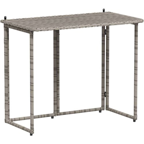 VidaXL sklopivi vrtni stol sivi 90x51x75 cm poliratan Slike