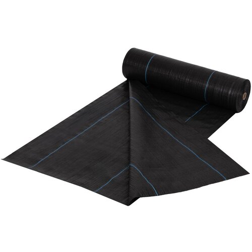 Multi Garden crna UV-otporna agrotekstilna tkanina 150 g/m&amp;sup2; protiv korova 1,6 &amp;times; 50 m, s klinovima Slike