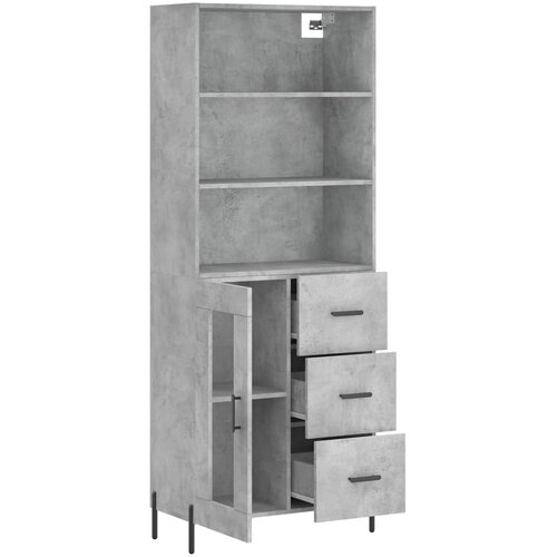  Visoka komoda siva betona 69,5x34x180 cm od konstruiranog drva Slike