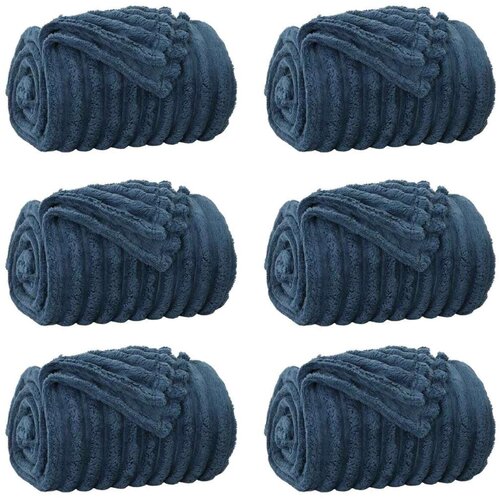  Pokrivači za bacanje 6 pcs Mornarsko plava 240 x 220 cm Runo Slike